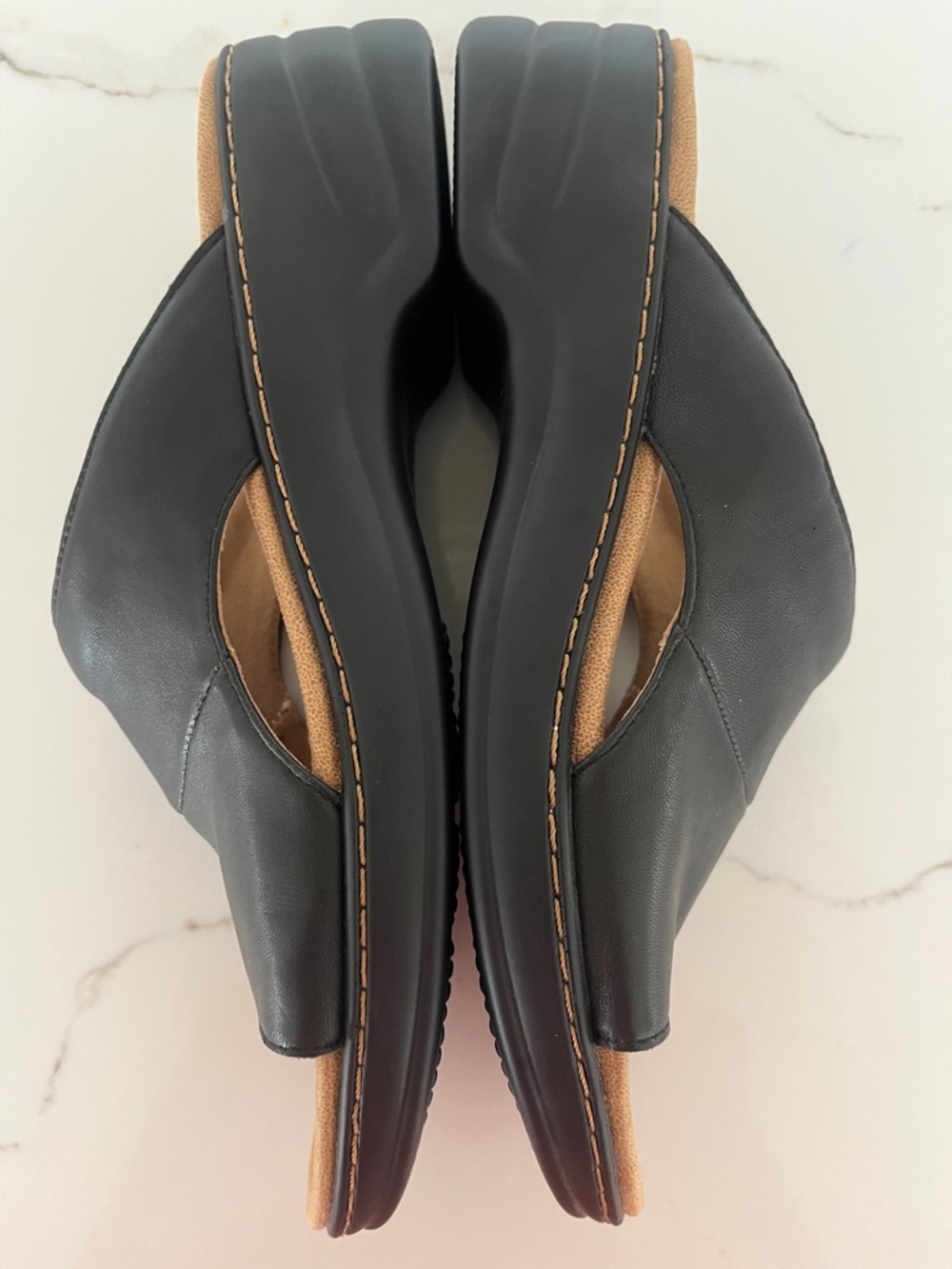 Trotters NEW Nara Black Leather Sandal Slide size 10 Narrow - Picture 12 of 13